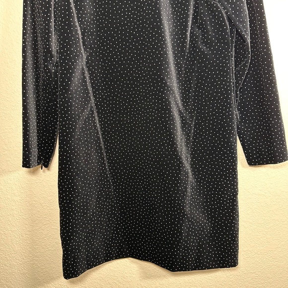 Theory Black Polkadot Mini Velvet Dress - Picture 4 of 8